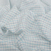 Summer Blues Check 100% Linen Fabric