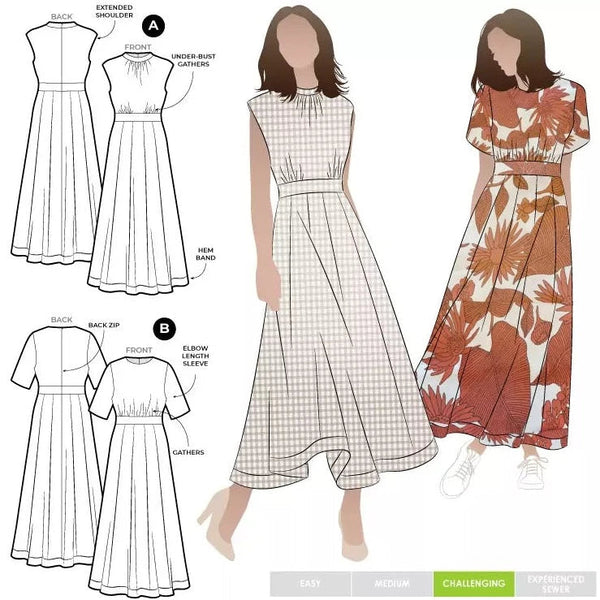 Trinnie Woven Dress Multi-Size Sewing Pattern