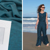 Mirri Jumpsuit in Teal Linen