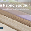 rolls of linen blend fabrics