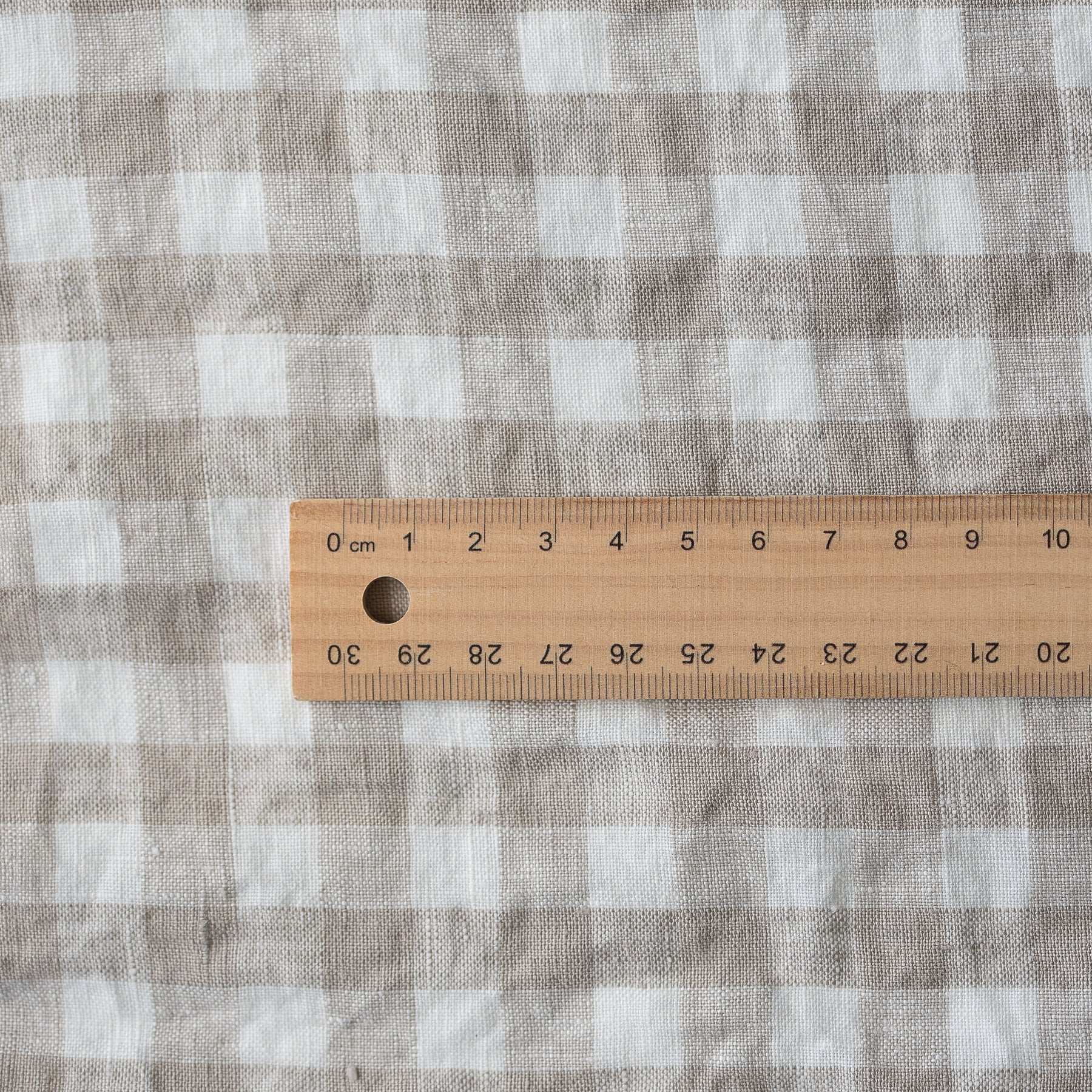 Nature Gingham Extra Wide Linen Fabric | 100% Linen | 280cm | de Linum