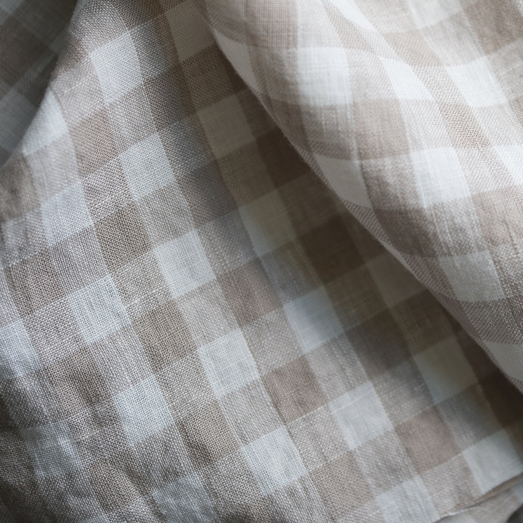 Nature Gingham Extra Wide Linen Fabric | 100% Linen | 280cm | de Linum