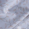 Beige Leaf Linen Blend Fabric