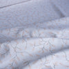 Beige Leaf Linen Blend Fabric