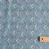 Blue-Grey Print Linen Blend Fabric