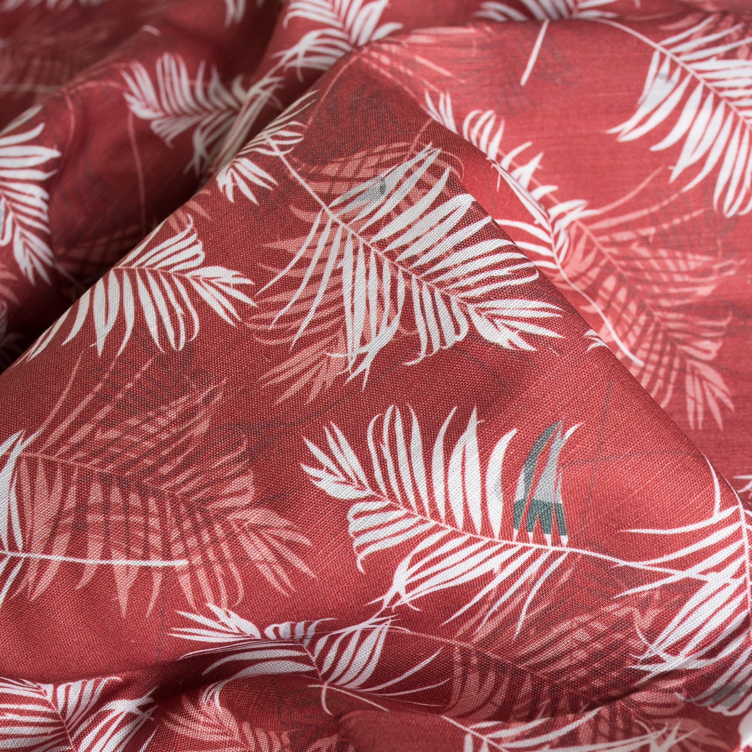 Brick Red Breeze Linen Blend Fabric
