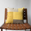 100% Linen Mustard Patchwork Cushion Cover