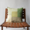 100% Linen Green Patchwork Cushion Cover