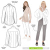 Celeste Woven Shirt Multi-Size Sewing Pattern - hard copy