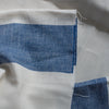 Remnant: Off White + Blue Upholstery 100% Linen