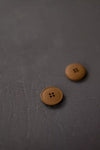 Stanley Tan Hemp Button 15mm - eco-friendly hemp button for sewing and garments