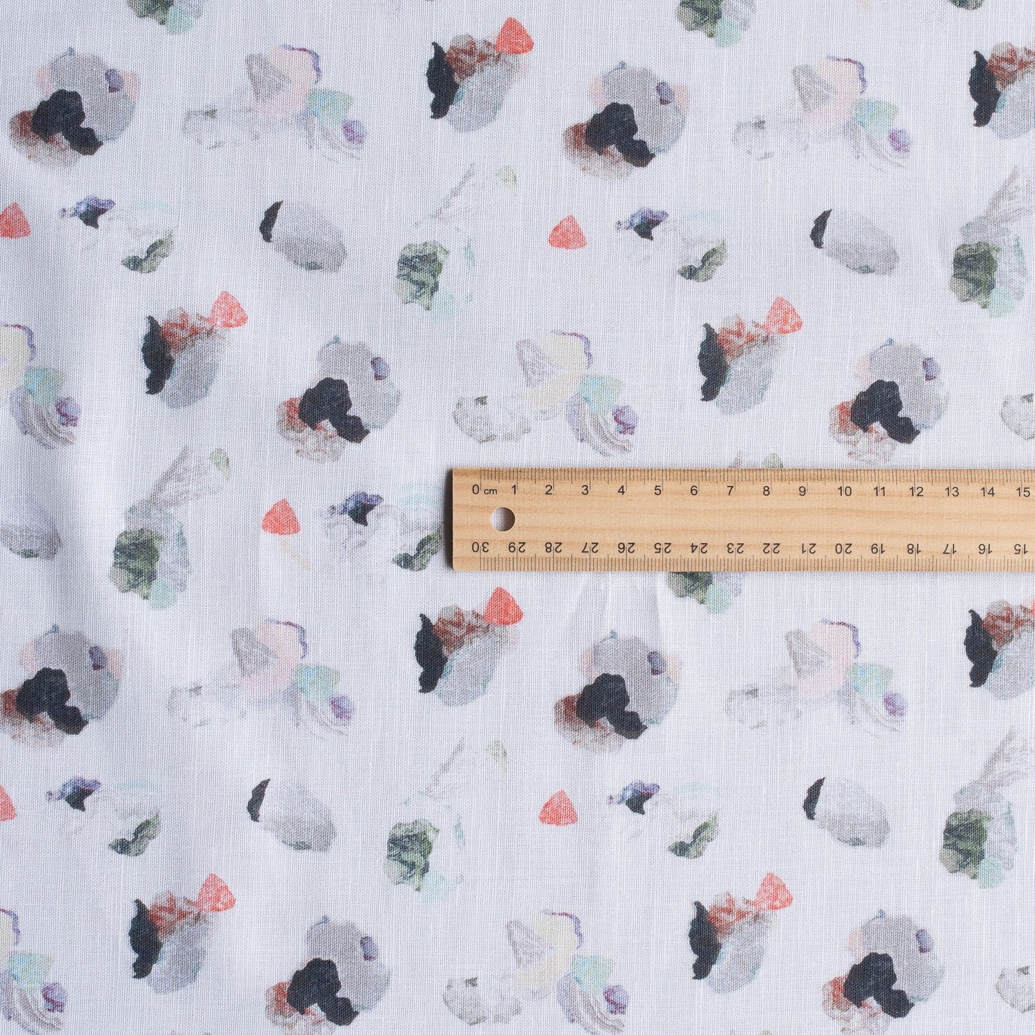 Mineral Print Linen-Cotton Fabric - 133 GSM | de Linum
