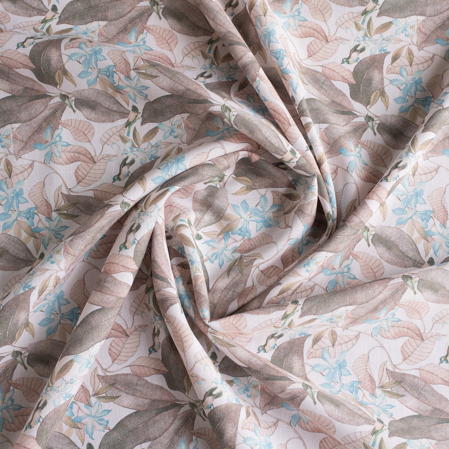 Pastel Garden Linen Blend Fabric