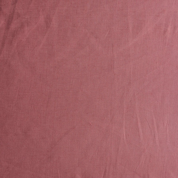 Rustic Blush dusty berry-rose 100% linen fabric, 140 GSM, 60 LEA – close-up weave texture