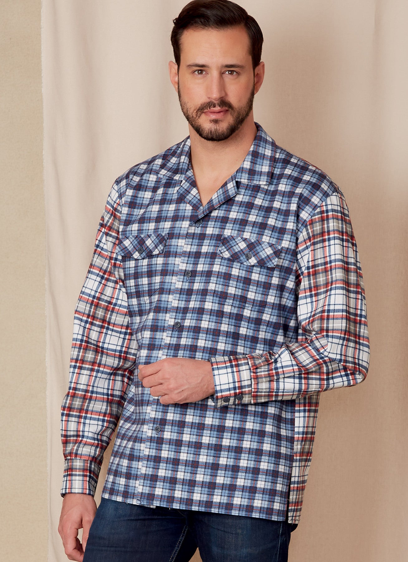 Vogue Unisex Shirts Sewing Pattern V1827 – Versatile Designs – de Linum