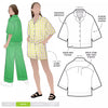 Albie Woven Shirt Multi-Size Sewing Pattern - Printed