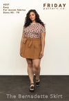 Bernadette Skirt Sewing Pattern – pleated front skirt with belt bag, mini & midi options