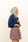 Bernadette Skirt Sewing Pattern – pleated front skirt with belt bag, mini & midi options
