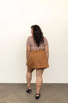 Bernadette Skirt Sewing Pattern – pleated front skirt with belt bag, mini & midi options