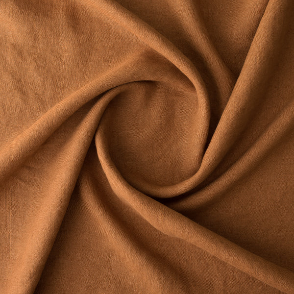 Classic Tobacco extra wide 280cm 100% linen fabric 300gsm for jackets, aprons, cushions, curtains and structured home textiles