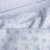 Light and airy Cool Breeze Linen-Cotton Blend Fabric with a clean leaf print, offering a crisp drape and soft feel for comfortable, stylish wear.