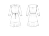 Davenport Dress Sewing Pattern – pull-on ruffle sleeve dress with elastic waist & pockets (XS–7X)