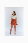 lady wearng skirt made using Fawn Skirt Set PAPER Pattern - Gathered Mini, Maxi, and Shirred Mini Skirt Patterns