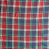 Plaid fabric with red, green, and blue pattern
