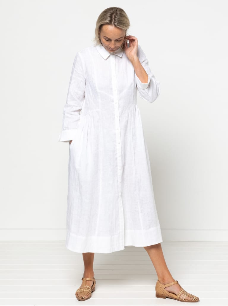 Hampton Woven Dress Sewing Pattern – Shirtdress with Sleeve Options ...