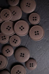 Dark Brown Hemp Button 15mm - eco-friendly hemp button for sewing and garments