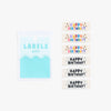 Happy Birthday woven KATM sewing labels for handmade gifts, clothes, and DIY sewing projects