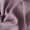 Close-up of Lilac extra wide 280cm 100% linen fabric 165gsm for dresses, shirts, skirts, relaxed pants, curtains and home textiles