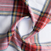 Madras Plaid Linen Fabric – multicolour yarn-dyed check in red, green, yellow, and navy