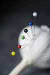 Merchant & Mills Glass Headed Pins in assorted colours for easy fabric marking