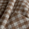 Mocha Gingham 100% Linen Fabric with 1.25cm checks in mocha and off-white – extra wide, European Flax™ certified