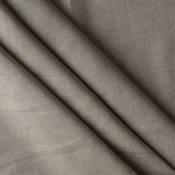 Close-up of Natural Flax soft beige 100% linen fabric, 140 GSM, 60 LEA – close-up texture