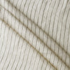 Olive Thread Stripe extra wide 100% linen fabric with off-white base and narrow olive stripe for curtains, bedding and table linen