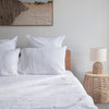 Pure White 100% Linen Fitted Sheet