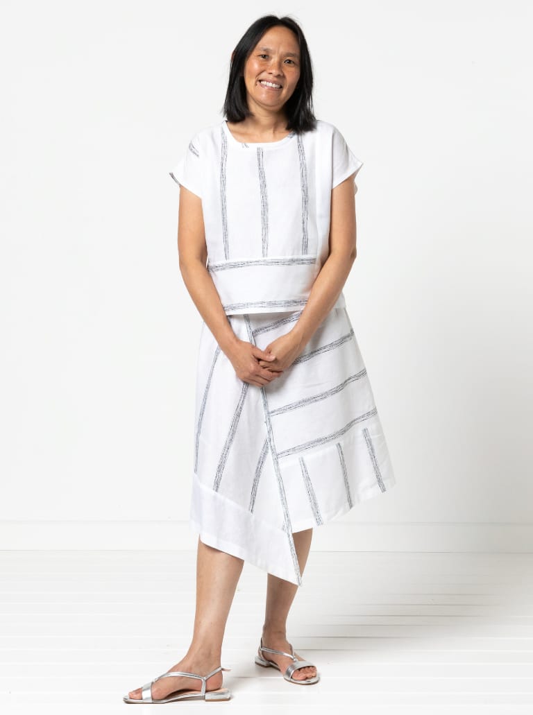 Quinn Woven Top Sewing Pattern | Square Cut, Boxy Shape, Panelling – de ...