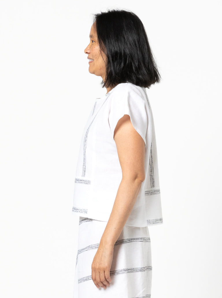 Quinn Woven Top Sewing Pattern | Square Cut, Boxy Shape, Panelling – de ...