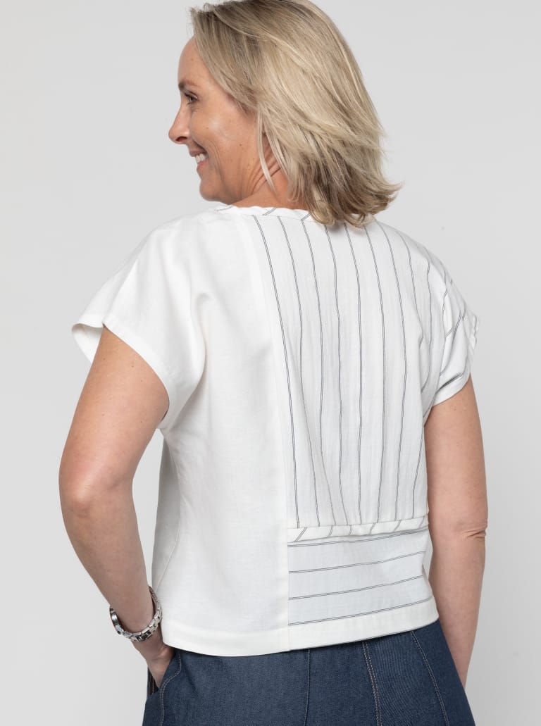 Quinn Woven Top Sewing Pattern | Square Cut, Boxy Shape, Panelling – de ...