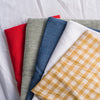 Remnant Fabric Bundle – assorted linen & linen blend fabric pieces for sewing & crafting