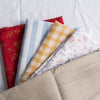 Remnant Fabric Bundle – assorted linen & linen blend fabric pieces for sewing & crafting