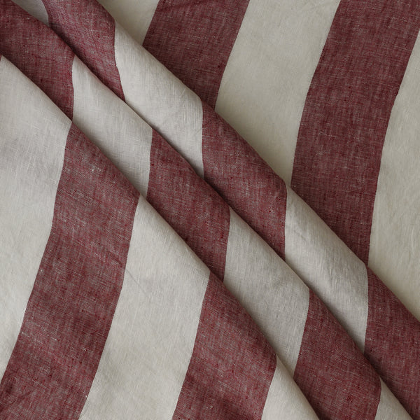 Rosewood Broadstripe Extra Wide 100% Linen Fabric