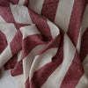 Rosewood Broadstripe Extra Wide 100% Linen Fabric