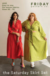 Saturday Skirt Set Sewing Pattern – wrap top and midi A-line skirt with pockets (XS–7X)