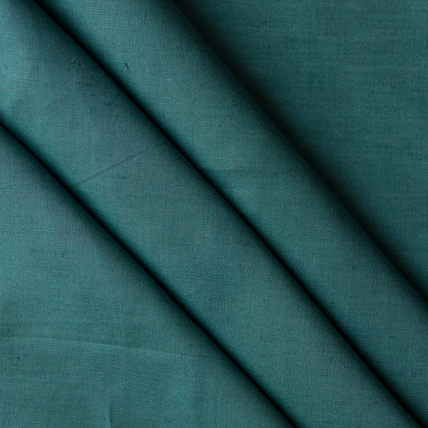 Stormhaven Teal linen–cotton blend fabric in deep muted teal-blue, piece dyed, 135 GSM, 44 LEA