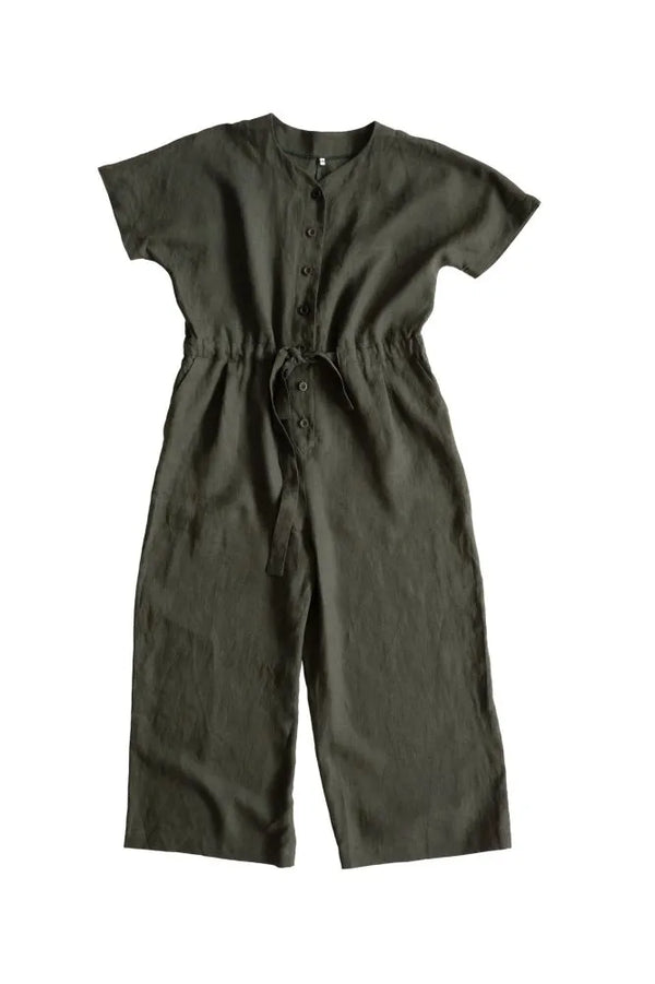 Green cassidy jumpsuit on a white background