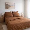 Tobacco Brown 100% Linen Duvet Cover