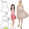 Victoria Kids Dress Multi-Size Sewing Pattern - hard copy